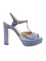 Sandali azzurri con plateau