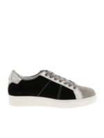 Sneakers nere e bianche in suede