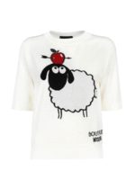 Maglione ricamo Pecora bianco