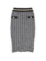 Gonna stretch a righe bianca e nera