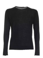 Pullover nero in filato leggero