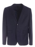 Abito monopetto blu con motivo a quadri