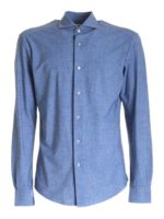 Camicia effetto denim blu