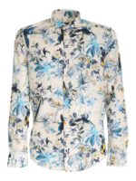 Camicia stampa floreale color ecru