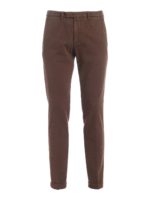 Pantalone in motivo jacquard marrone