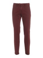 Pantalone in motivo jacquard color rame