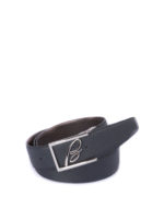 Cintura in pelle a grana reversibile