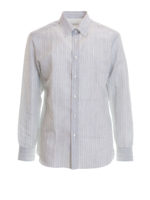 Camicia in lino e cotone a righe