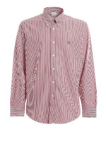 Camicia in cotone a righe con logo