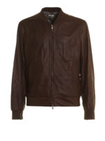 Manteau En Cuir Marron Fonce