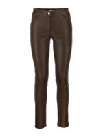 Pantalons En Cuir - Marron