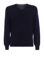 Pull A Col V - Bleu Fonce