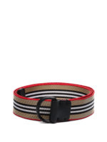 Cintura a righe con fibbia a doppio anello