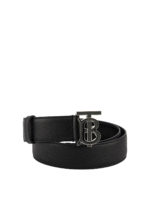 Cintura in pelle martellata con fibbia logata