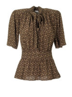 Blusa in seta con monogramma