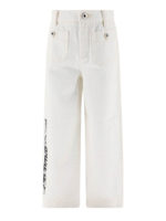 Pantaloni flare con logo stampato