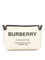 Clutch in tela con stampa logo Horseferry