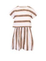 Abito bianco a righe