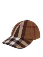 Cappellino in lana con motivo scozzese