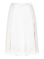 Gonna con sfondi a piega in seta