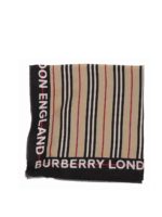 Foulard Icon Stripe in cotone e seta