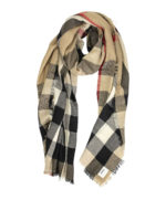 Sciarpa leggera in cashmere con motivo tartan