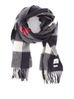 Sciarpa in cashmere Vintage check navy