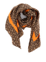 Foulard con stampa monogramma TB