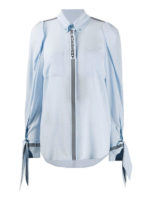 Camicia in seta con logo