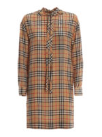 Abito Carlie in seta a quadri Vintage Check