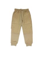 Pantaloni beige trapuntati