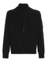 Cardigan in lana punto rasato