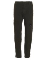 Pantaloni chino zip logo lens verdi