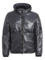 Piumino con pannelli a contrasto