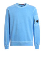 Felpa celeste tinta in capo