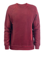 Felpa tinta in capo con tasca a zip