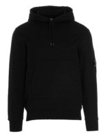 Felpa con cappuccio logo lens nera