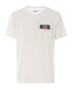 T-shirt in jersey con stampa logo sul petto