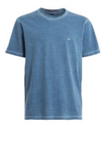 T-shirt in jersey melange con stampa logo