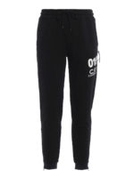 Pantaloni da tuta in cotone nero con logo