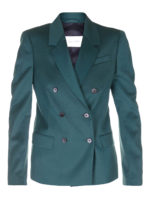 Blazer doppiopetto verde in twill