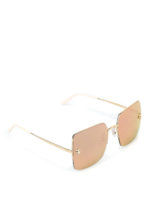 Occhiali da sole oversize specchiati dorati