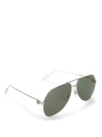 Occhiali da sole aviator in metallo argento