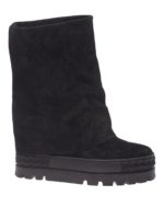 Stivaletti in camoscio con rialzo interno