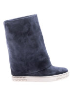 Stivali risvoltabili in suede blu