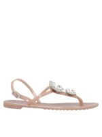 Sandali gioiello Quadrifoglio beige