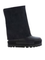 Sneakers in suede nere con rifinitura Chain