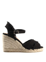 Espadrilles zeppa Bromelia nere