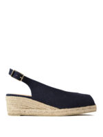 Espadrillas peep-toe blu