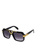 Occhiali da sole squadrati con dettagli oro